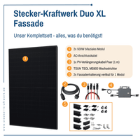 Stecker-Kraftwerk Duo für Fassade XL mit 1000Wp+