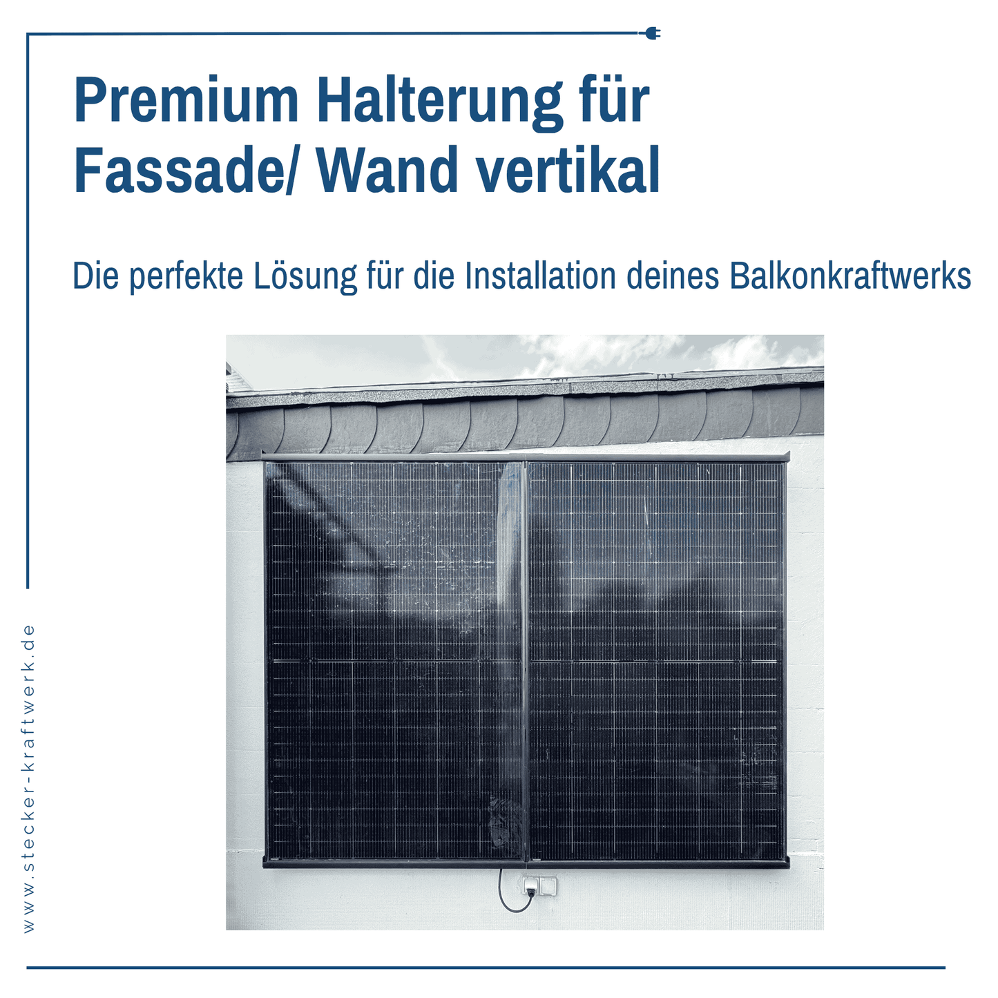 Stecker-Kraftwerk Quattro fĂĽr Fassade XL mit 2000Wp+