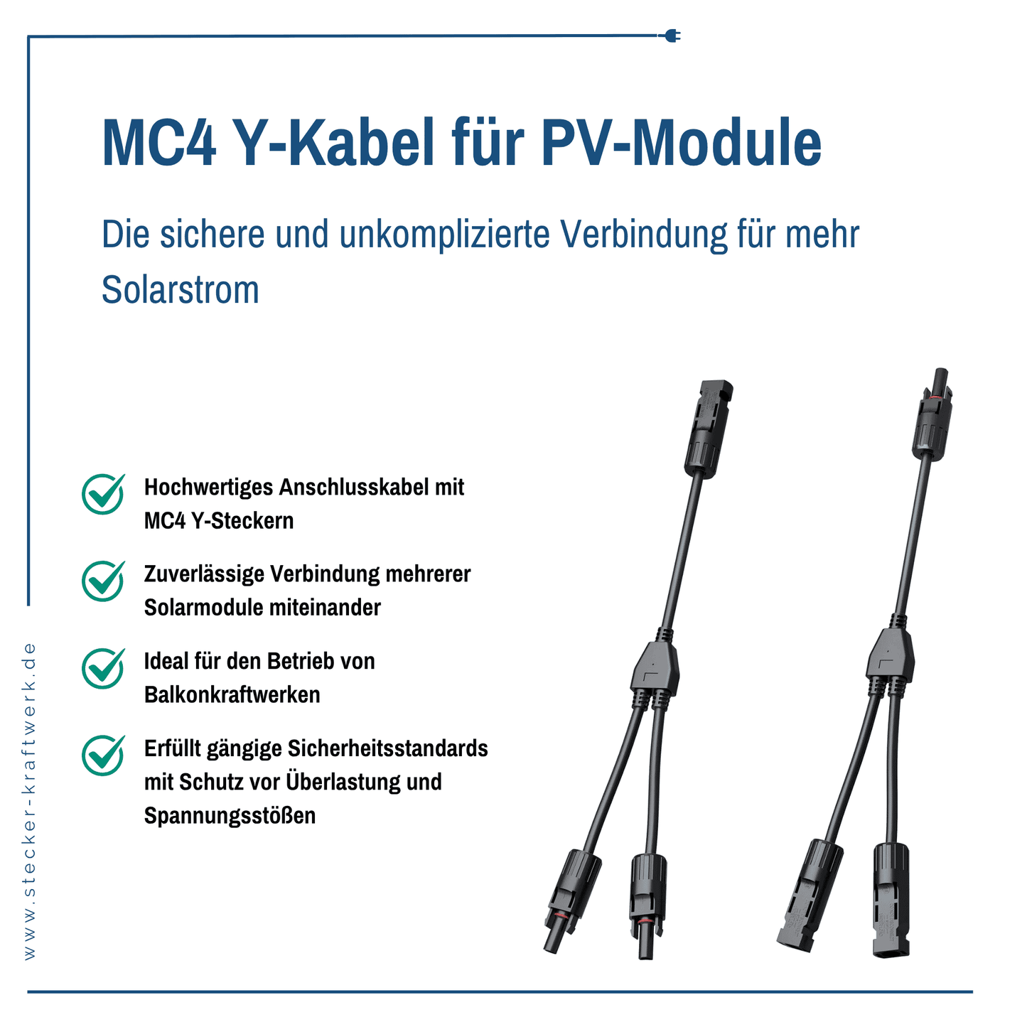 MC4 Y-Kabel fĂĽr PV-Module (1 Paar)