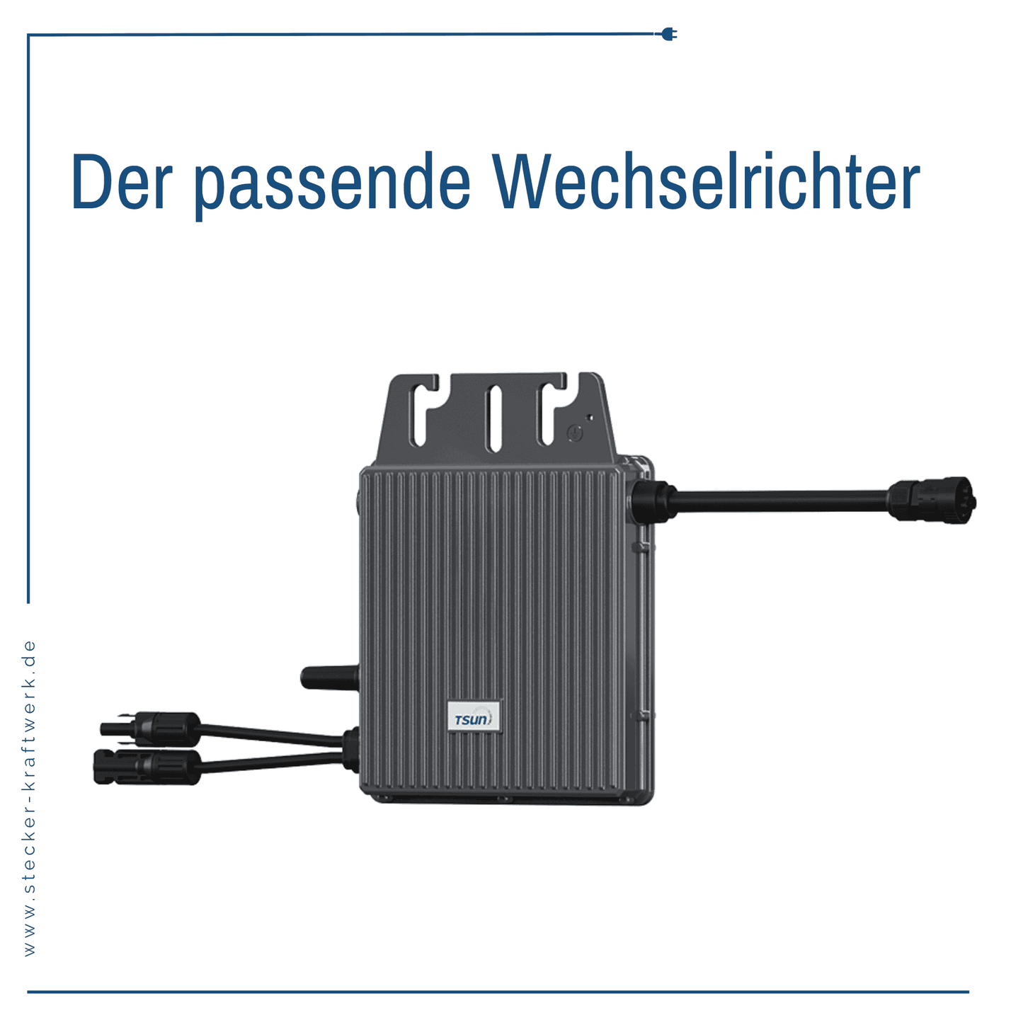 Stecker-Kraftwerk Single ohne Halterung XL mit 500Wp+