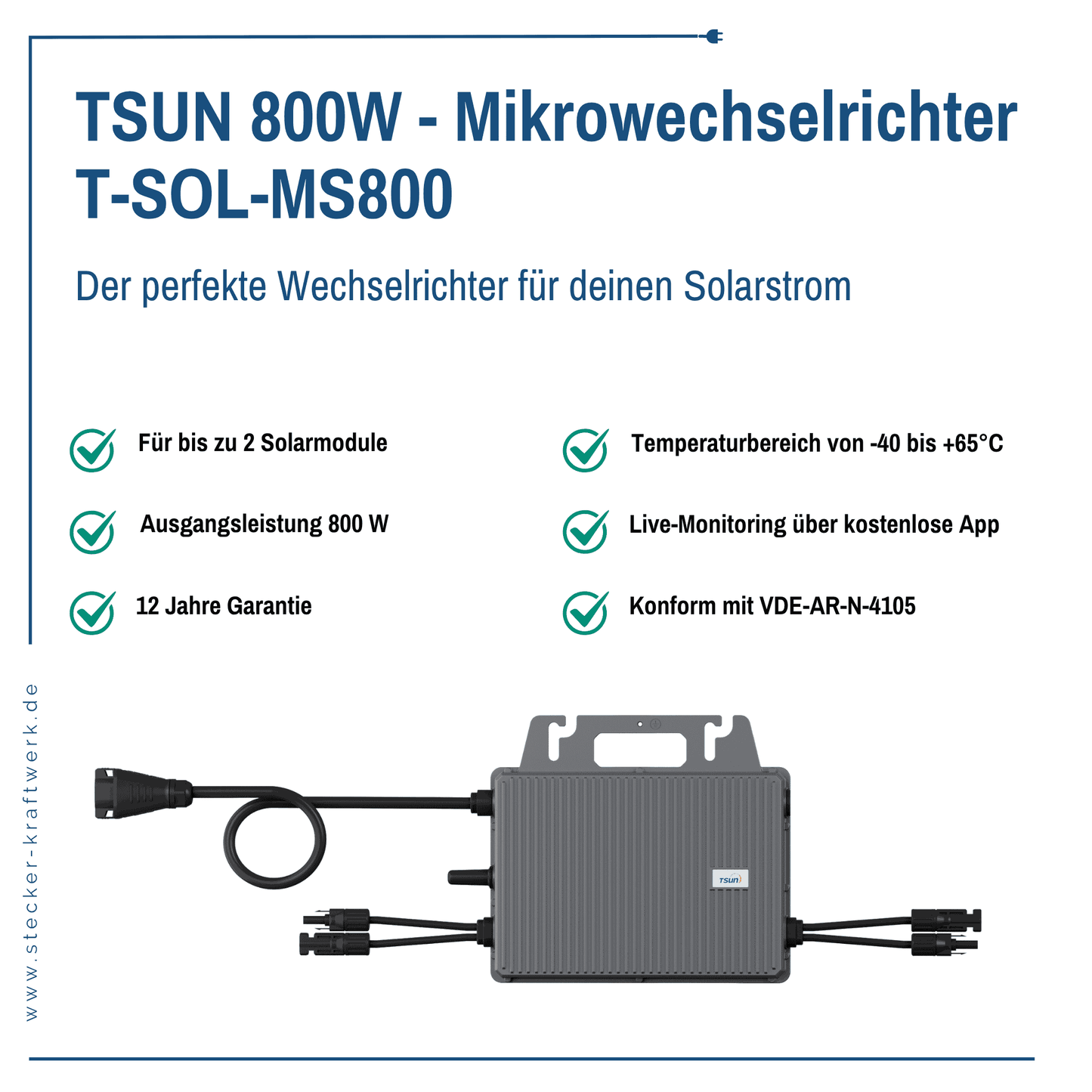 Stecker-Kraftwerk Duo für Schrägdach XL mit 1000Wp+