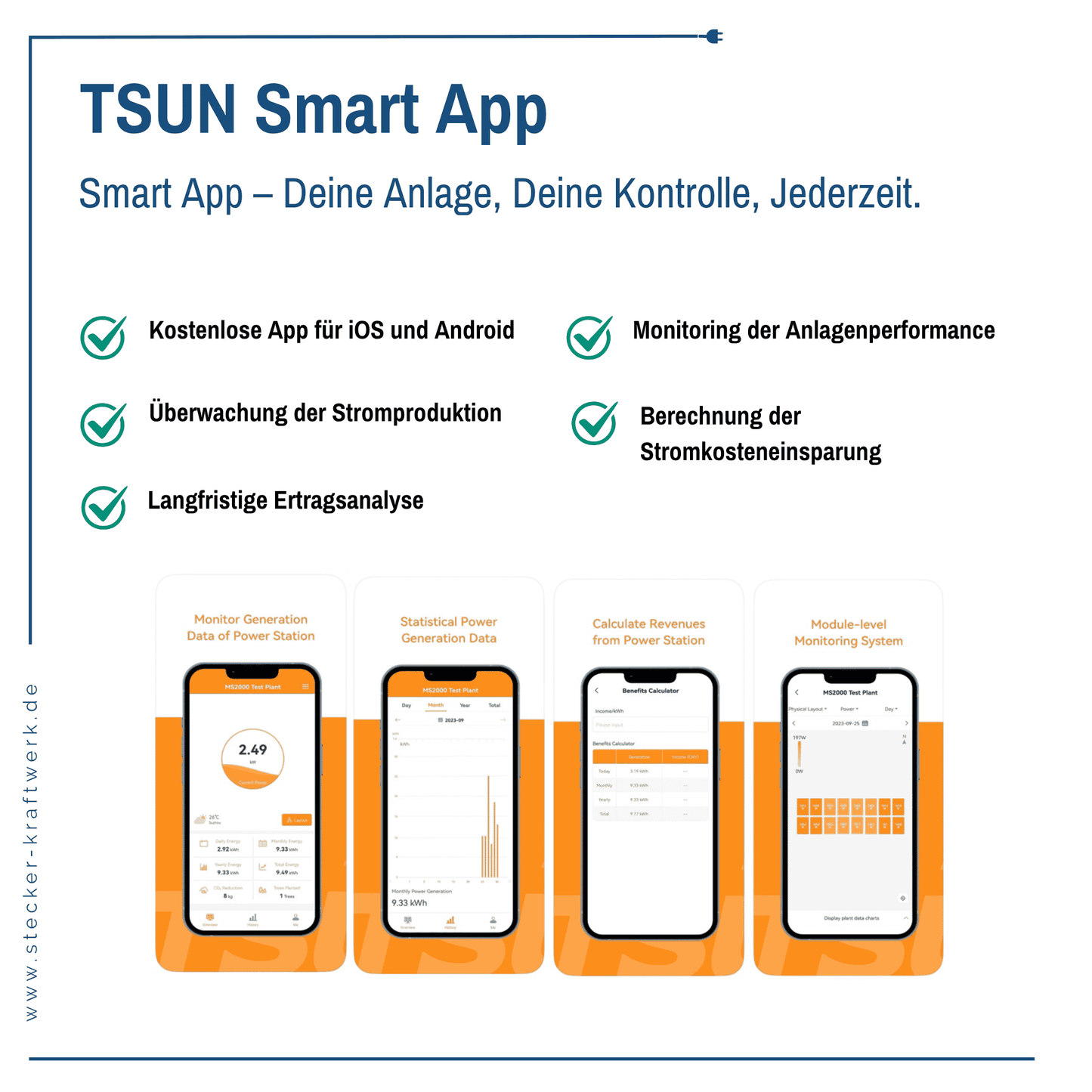 Stecker-Kraftwerk Quattro für Fassade XL mit 2000Wp+