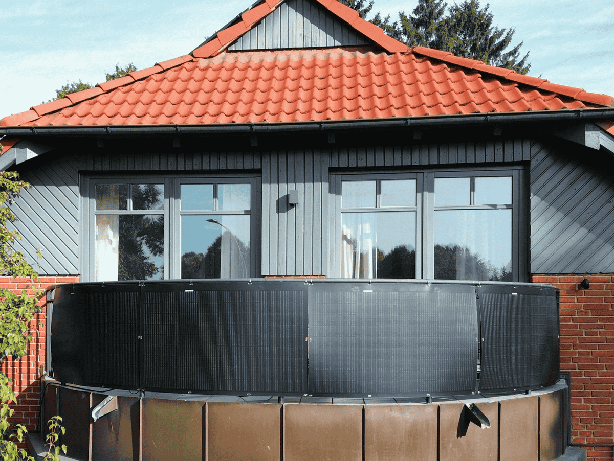 flexible Solarmodule am Balkon
