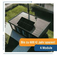 Stecker-Kraftwerk Quattro für Flachdach XL mit 2000Wp+