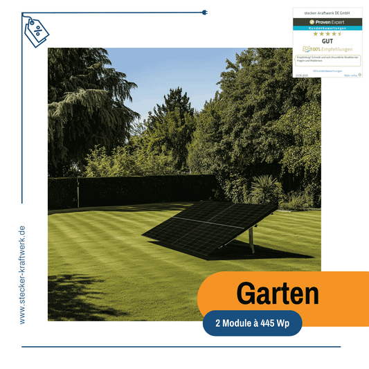 Stecker-Kraftwerk Duo für Garten mit 890Wp+