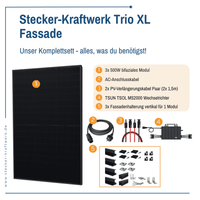 Stecker-Kraftwerk Trio für Fassade XL mit 1500Wp+