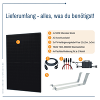 Stecker-Kraftwerk Quattro für Flachdach XL mit 2000Wp+