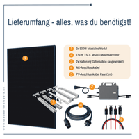 Stecker-Kraftwerk Duo für Gitterbalkon XL mit 1000Wp+