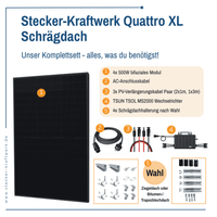 Stecker-Kraftwerk Quattro für Schrägdach XL mit 2000Wp+