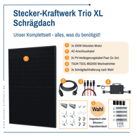 Stecker-Kraftwerk Trio für Schrägdach XL mit 1500Wp+