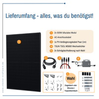 Stecker-Kraftwerk Duo für Schrägdach XL mit 1000Wp+
