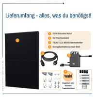 Stecker-Kraftwerk Single für Schrägdach XL mit 500Wp+