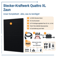 Stecker-Kraftwerk Quattro für Zaun XL mit 2000Wp+