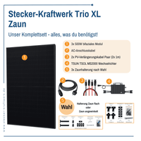 Stecker-Kraftwerk Trio für Zaun XL mit 1500Wp+