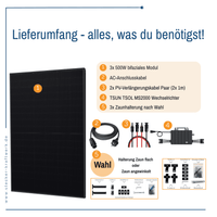 Stecker-Kraftwerk Trio für Zaun XL mit 1500Wp+