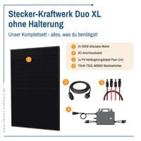 Stecker-Kraftwerk Duo ohne Halterung XL mit 1000Wp+
