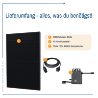 Stecker-Kraftwerk Single ohne Halterung XL mit 500Wp+