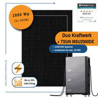 Stecker-Kraftwerk Duo XL ohne Halterung mit TSUN MSU 2000DE Batteriespeicher ab