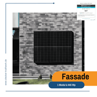 Stecker-Kraftwerk Single für Fassade mit 445Wp+