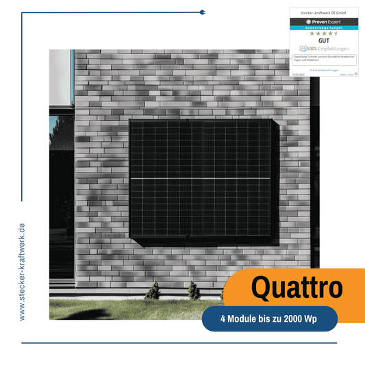 Stecker-Kraftwerk Quattro für Fassade mit 1780Wp+