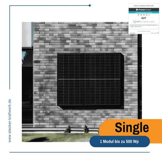 Stecker-Kraftwerk Single für Fassade mit 445Wp+