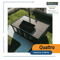 Stecker-Kraftwerk Quattro für Flachdach XL mit 2000Wp+