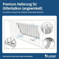 Stecker-Kraftwerk Duo für Gitterbalkon mit 890Wp+