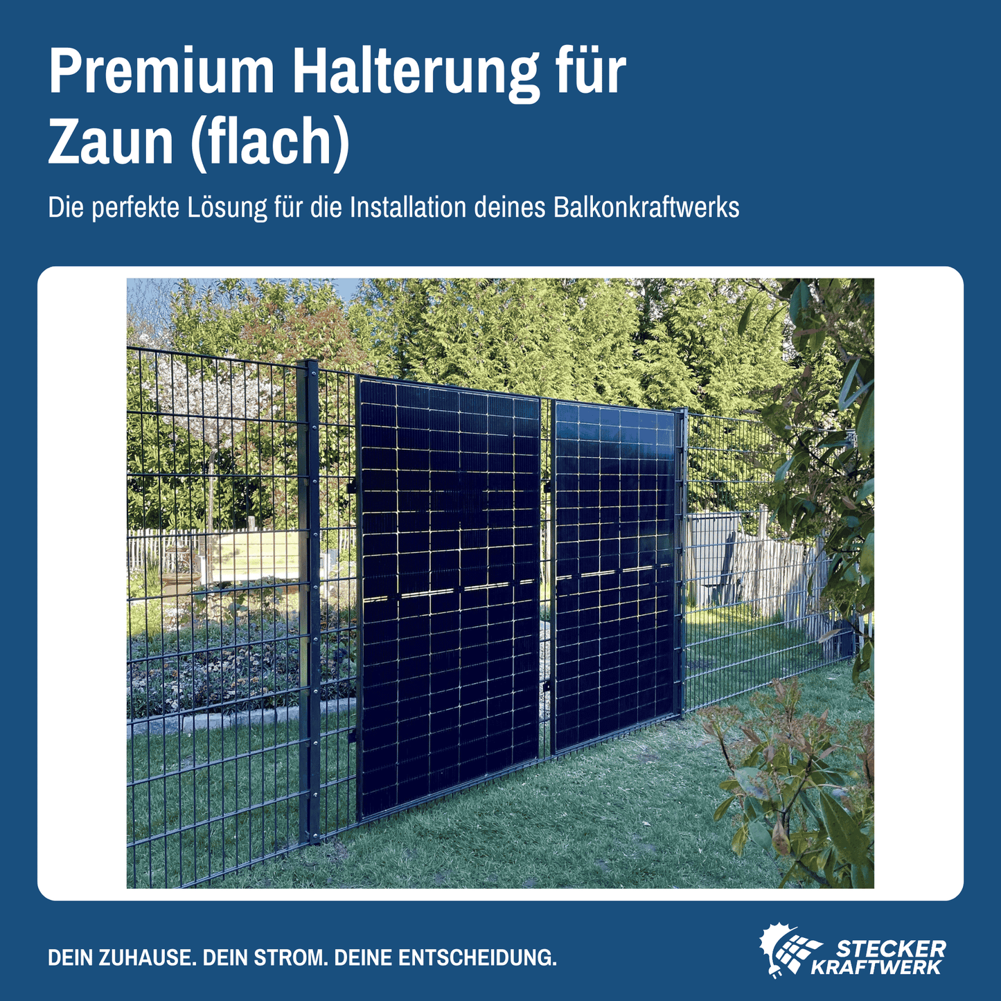 Halterung Zaun flach