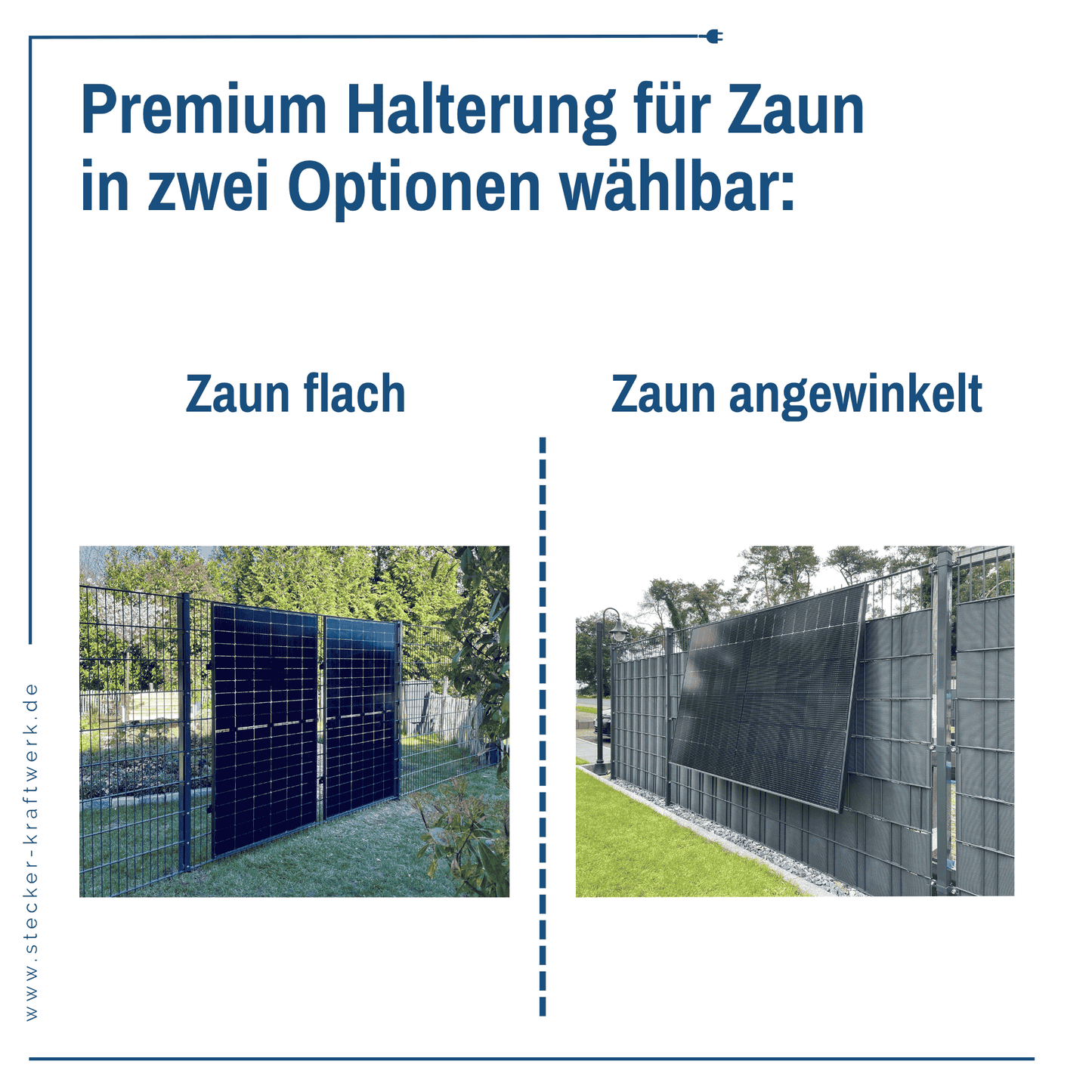 Stecker-Kraftwerk Quattro für Zaun XL mit 2000Wp+