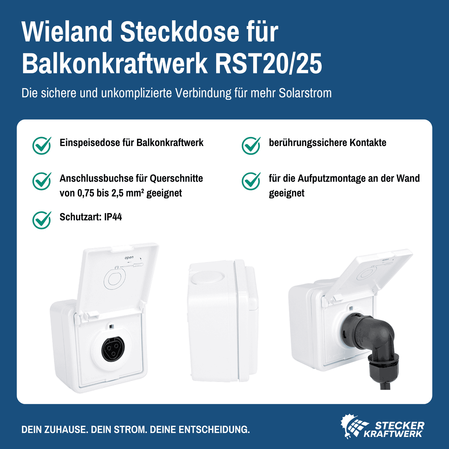 Wieland Wandsteckdose Aufputz