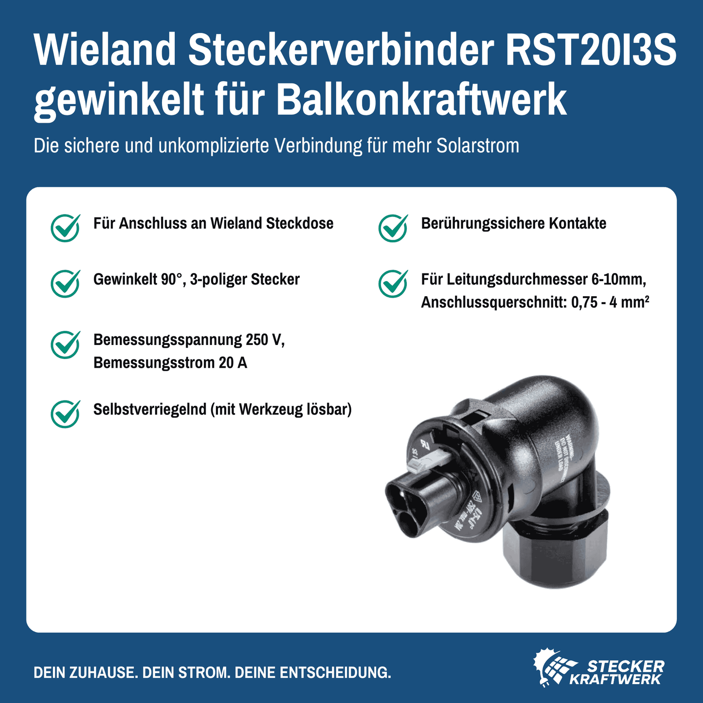 Wieland Steckverbinder RST20I3S angewinkelt