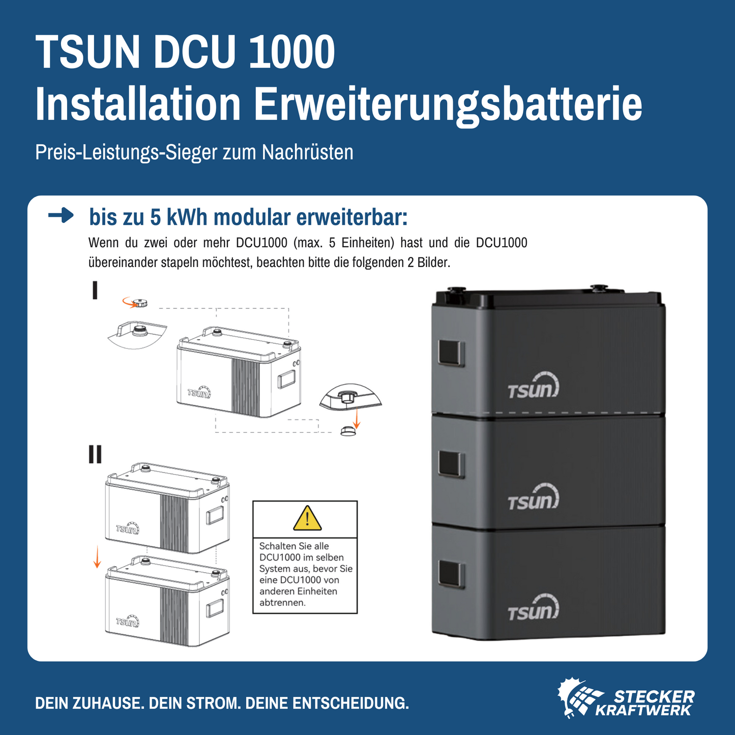 TSUN DCU1000 Erweiterungs- Batteriemodul