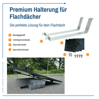 Stecker-Kraftwerk Single für Flachdach XL mit 500Wp+