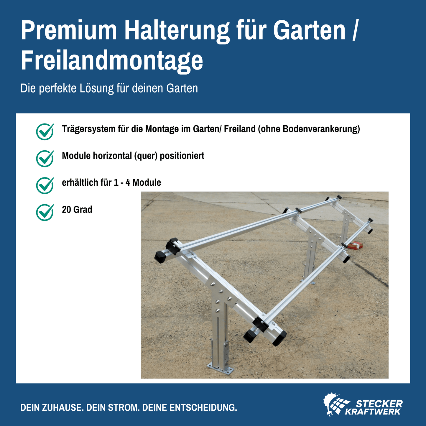 Stecker-Kraftwerk Quattro für Garten mit 1780Wp+
