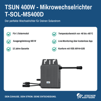 Stecker-Kraftwerk Single für Schrägdach mit 445Wp+
