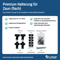 Halterung Zaun flach